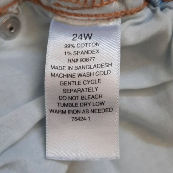 Ana Mid Rise Fayed Hem Denim Jean Shorts Size 24 - Picture 4 of 9